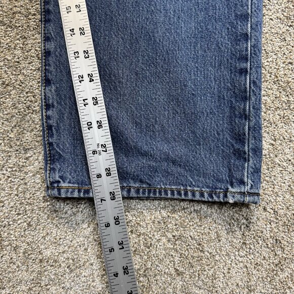 Levis 501 Jeans Mens 40x30 Blue Original Straight Medium Wash Denim Button Fly - Picture 9 of 11
